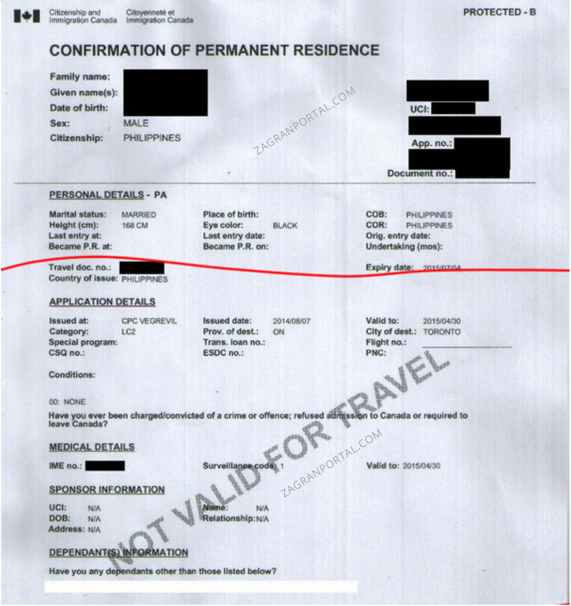 Confirmation of Permanent Residence